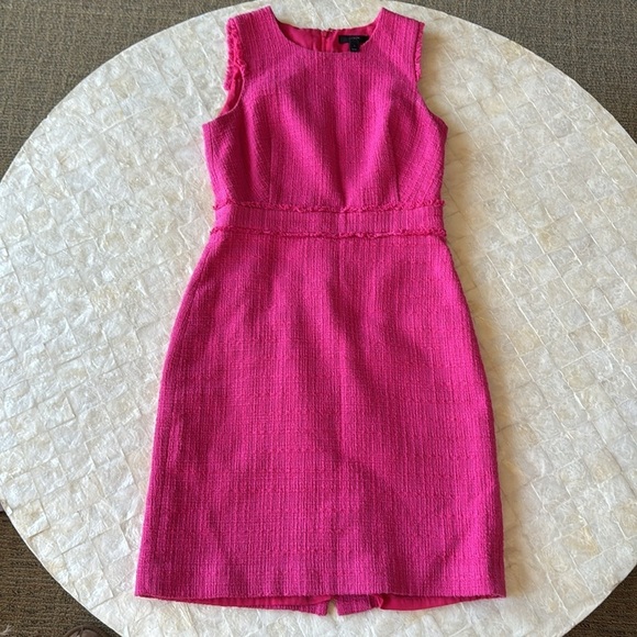 J. Crew Pink Tweed Sheath Dress like NEW - Picture 2 of 9